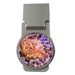  Purple Baby s Breath and Dried Orange Protea  by Ruth Edward Anderson - Money Clip (Round)
