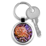  Purple Baby s Breath and Dried Orange Protea  by Ruth Edward Anderson - Key Chain (Round)