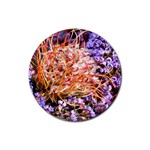  Purple Baby s Breath and Dried Orange Protea  by Ruth Edward Anderson - Rubber Round Coaster (4 pack)
