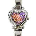  Purple Baby s Breath and Dried Orange Protea  by Ruth Edward Anderson - Heart Italian Charm Watch
