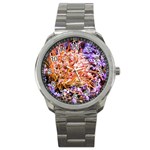  Purple Baby s Breath and Dried Orange Protea  by Ruth Edward Anderson - Sport Metal Watch