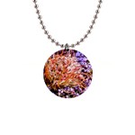  Purple Baby s Breath and Dried Orange Protea  by Ruth Edward Anderson - 1  Button Necklace