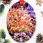  Purple Baby s Breath and Dried Orange Protea  by Ruth Edward Anderson - Oval Ornament (Two Sides)