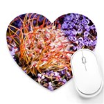  Purple Baby s Breath and Dried Orange Protea  by Ruth Edward Anderson - Mousepad (Heart)