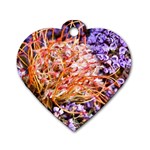  Purple Baby s Breath and Dried Orange Protea  by Ruth Edward Anderson - Dog Tag Heart (Two Sides)