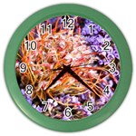  Purple Baby s Breath and Dried Orange Protea  by Ruth Edward Anderson - Color Wall Clock