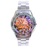  Purple Baby s Breath and Dried Orange Protea  by Ruth Edward Anderson - Stainless Steel Analogue Men’s Watch