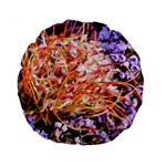  Purple Baby s Breath and Dried Orange Protea  by Ruth Edward Anderson - 15  Premium Round Cushion 