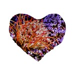  Purple Baby s Breath and Dried Orange Protea  by Ruth Edward Anderson - 16  Premium Heart Shape Cushion 
