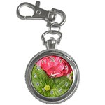 Pink Geranium - Ruth E Anderson -  Key Chain Watch