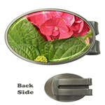 Pink Geranium - Ruth E Anderson -  Money Clip (Oval)