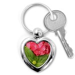 Pink Geranium - Ruth E Anderson -  Key Chain (Heart)