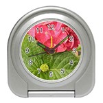 Pink Geranium - Ruth E Anderson -  Travel Alarm Clock