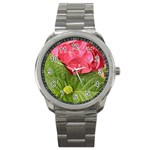 Pink Geranium - Ruth E Anderson -  Sport Metal Watch