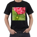 Pink Geranium - Ruth E Anderson -  Black T-Shirt