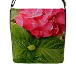 Pink Geranium - Ruth E Anderson -  Flap Closure Messenger Bag (Large)