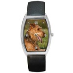 Use Your Dog Photo Airedale Terrier Barrel Style Metal Watch