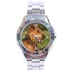 Use Your Dog Photo Airedale Terrier Stainless Steel Analogue Men’s Watch