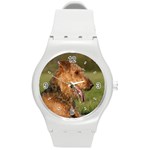 Use Your Dog Photo Airedale Terrier Round Plastic Sport Watch Medium