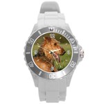 Use Your Dog Photo Airedale Terrier Round Plastic Sport Watch Large