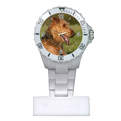 Use Your Dog Photo Airedale Terrier Nurses Watch from ArtsNow.com Front