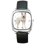 Use Your Dog Photo Akita Square Metal Watch
