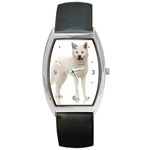 Use Your Dog Photo Akita Barrel Style Metal Watch