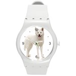 Use Your Dog Photo Akita Round Plastic Sport Watch Medium