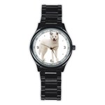 Use Your Dog Photo Akita Men s Stainless Steel Round Dial Analog Watch