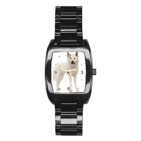 Use Your Dog Photo Akita Men s Stainless Steel Barrel Analog Watch from ArtsNow.com Front