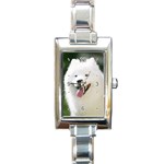 Use Your Photo American Eskimo Dog Rectangular Italian Charm Watch