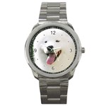 Use Your Photo American Eskimo Dog Sport Metal Watch