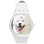 Use Your Photo American Eskimo Dog Round Plastic Sport Watch Medium