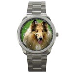 Use Your Dog Photo Collie Sport Metal Watch