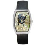 Use Your Dog Photo Doberman Barrel Style Metal Watch