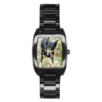 Use Your Dog Photo Doberman Men s Stainless Steel Barrel Analog Watch