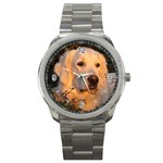 Use Your Dog Photo Golden Retriever Sport Metal Watch