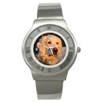 Use Your Dog Photo Golden Retriever Stainless Steel Watch