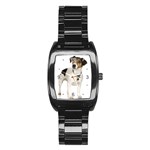 Use Your Dog Photo Jack Russell Men s Stainless Steel Barrel Analog Watch