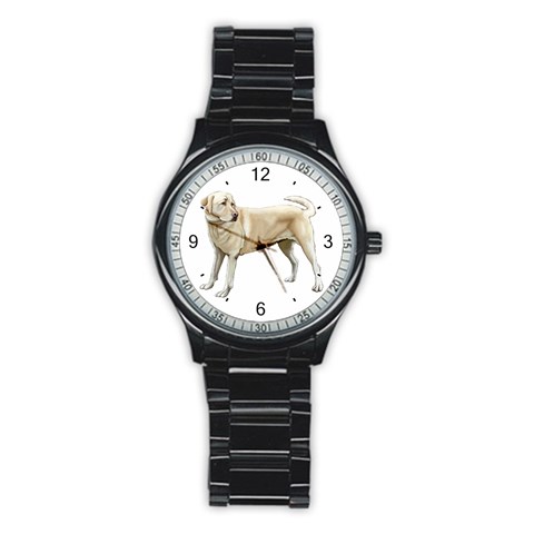 Use Your Dog Photo Labrador Men s Stainless Steel Round Dial Analog Watch from ArtsNow.com Front