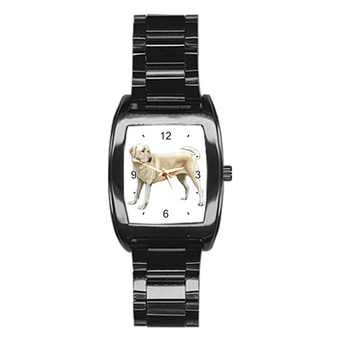 Use Your Dog Photo Labrador Men s Stainless Steel Barrel Analog Watch from ArtsNow.com Front