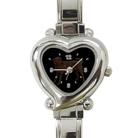 Use Your Dog Photo Labrador Heart Italian Charm Watch from ArtsNow.com Front