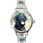 Use Your Dog Photo Labrador Round Italian Charm Watch