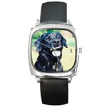 Use Your Dog Photo Labrador Square Metal Watch