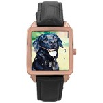 Use Your Dog Photo Labrador Rose Gold Leather Watch 