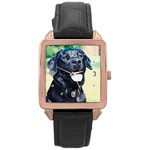 Use Your Dog Photo Labrador Rose Gold Leather Watch 