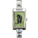 Use Your Dog Photo Newfoundland Rectangular Italian Charm Watch