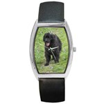 Use Your Dog Photo Newfoundland Barrel Style Metal Watch