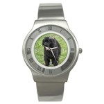 Use Your Dog Photo Newfoundland Stainless Steel Watch