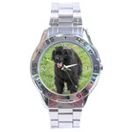 Use Your Dog Photo Newfoundland Stainless Steel Analogue Men’s Watch